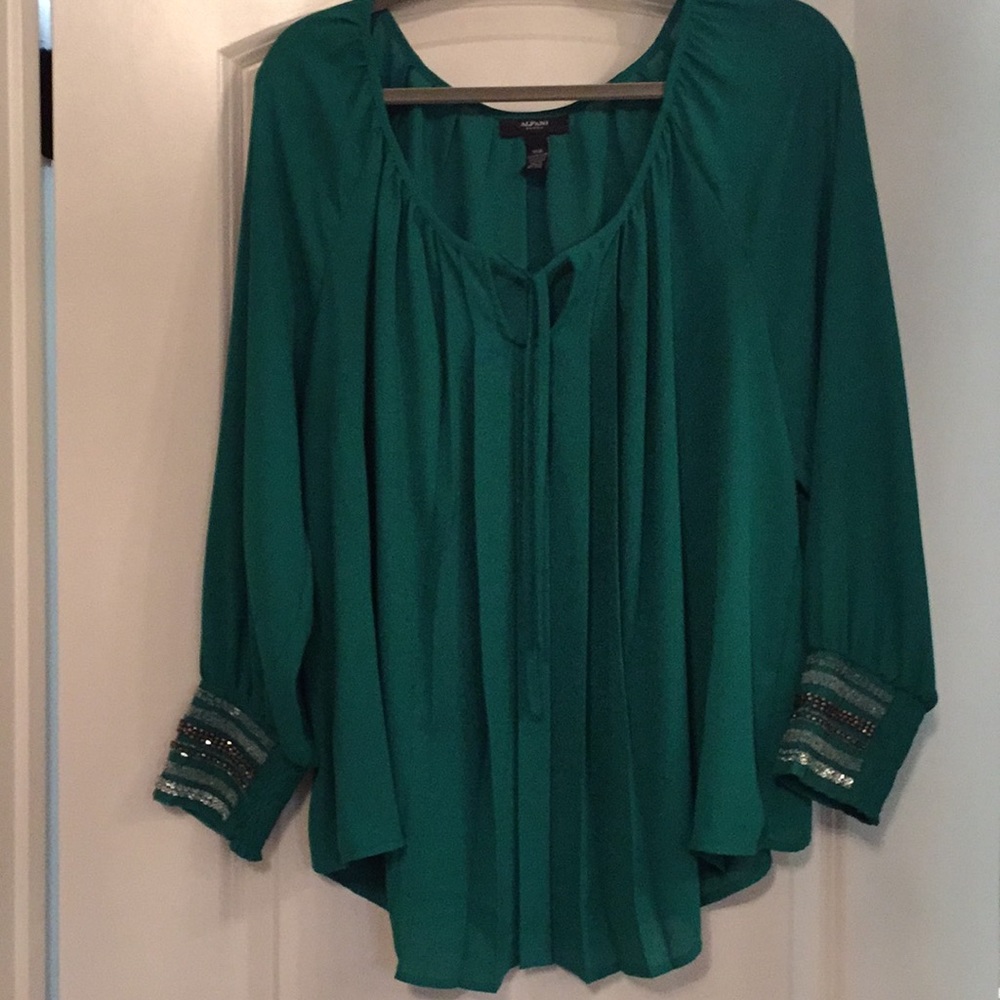 Emerald green women’s blouse